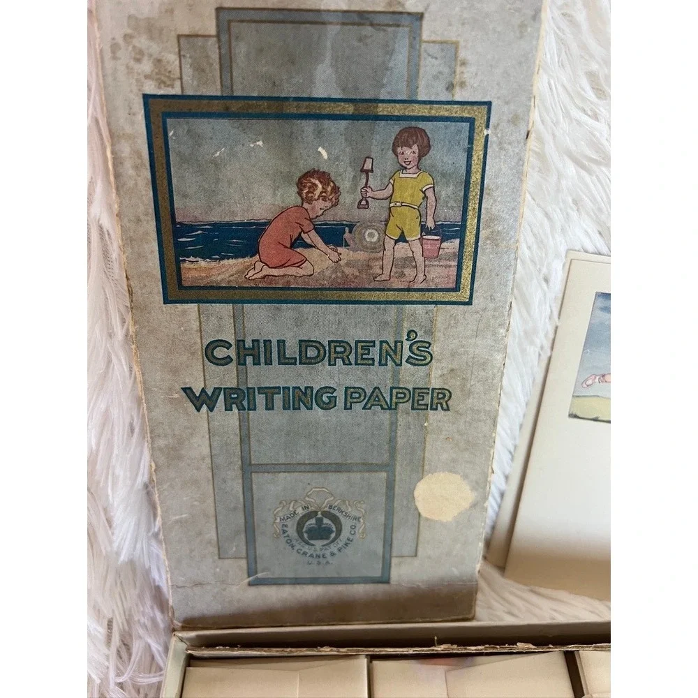 Unused Children's Stationery Art Deco Style Box & Sweet Nursery Graphics Eaton
